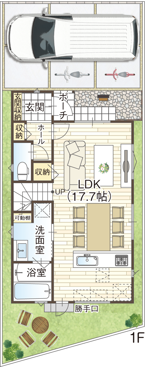 藤井寺市道明寺6丁目の10号地参考プラン1F