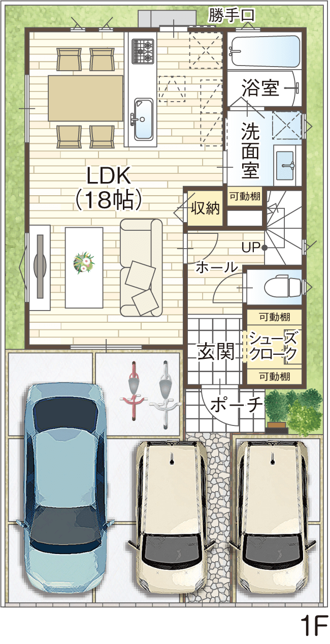 藤井寺市道明寺6丁目の3号地参考プラン1F