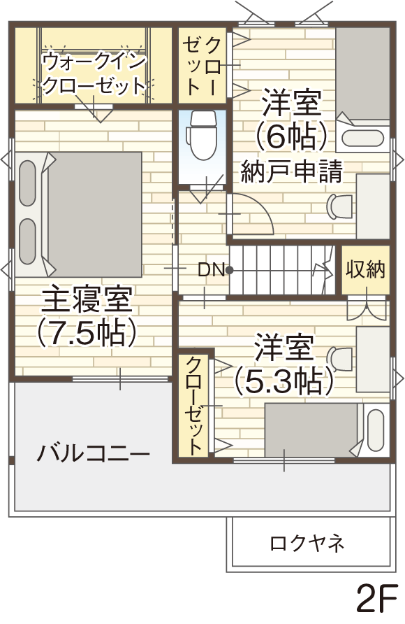 藤井寺市道明寺6丁目の3号地参考プラン2F