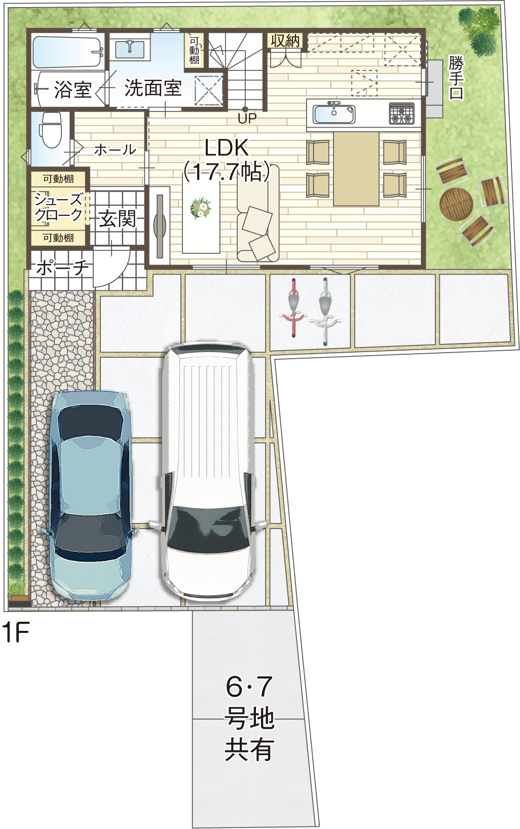 藤井寺市道明寺6丁目の6号地参考プラン1F