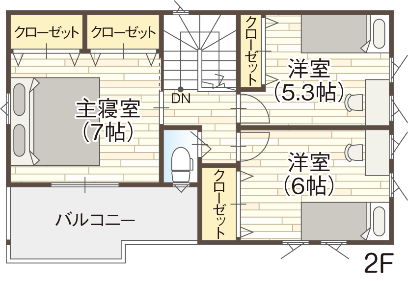 藤井寺市道明寺6丁目の6号地参考プラン2F