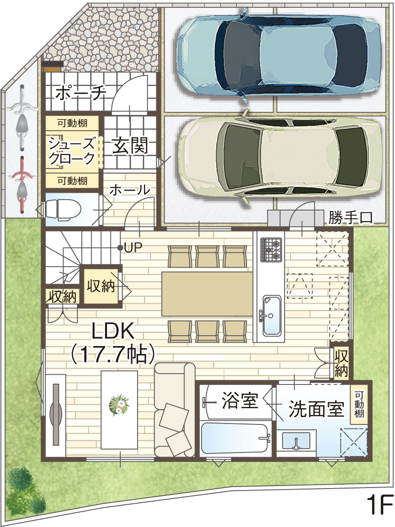 藤井寺市道明寺6丁目の8号地参考プラン1F