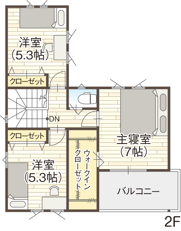 藤井寺市道明寺6丁目の8号地参考プラン2F