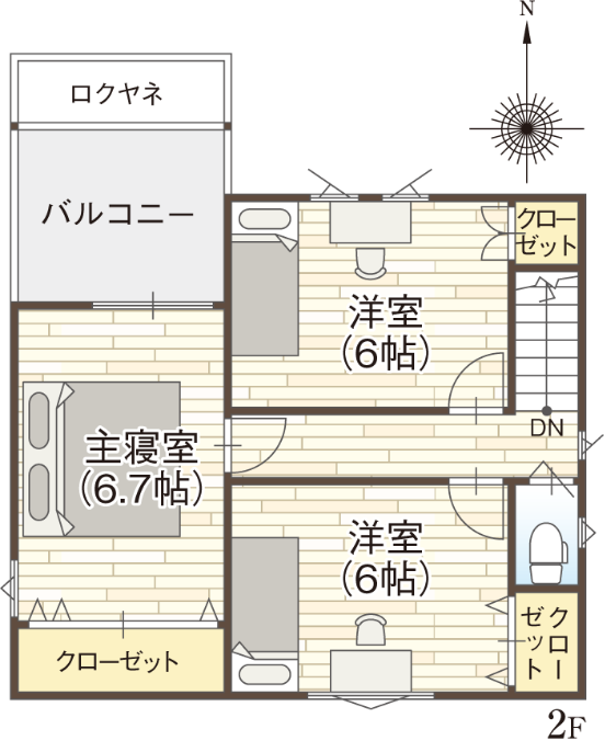 藤井寺市沢田の11号地参考プラン2F