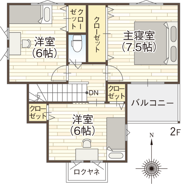 藤井寺市沢田の1号地参考プラン2F